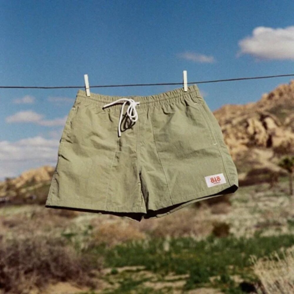 Cherry LA 818 Tequila Nylon Shorts in Green Large
